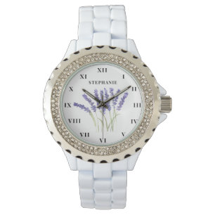 Lavender Watercolor Floral Purple Modern  Watch