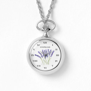 Lavender Watercolor Floral Purple Modern  Watch