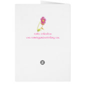 Lavender Watercolor Flower Painting Collage Card (Back)