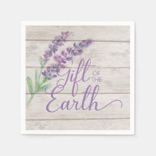 Lavender Watercolor Gift of the Earth Napkins