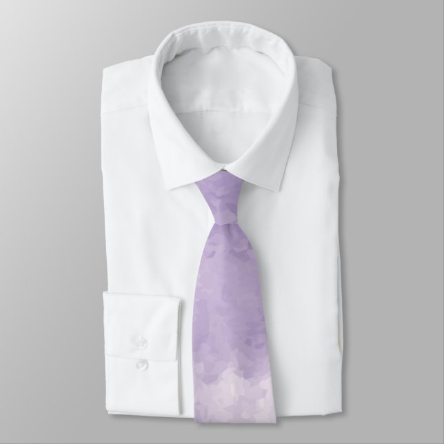 Lavender Watercolor Necktie (Tied)