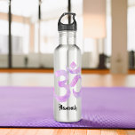 Lavender Watercolor Ohm Sign Stainless Steel Water Bottle<br><div class="desc">Personalized Blue Watercolor Ohm Sign floral wreath.</div>