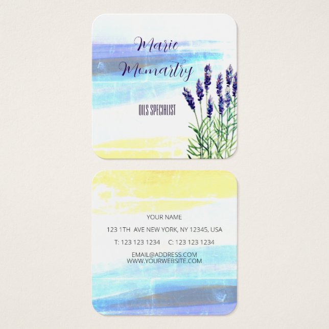 Lavender watercolor painting (Front & Back)