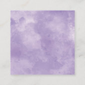 Lavender Watercolor Wedding Info Card (Back)