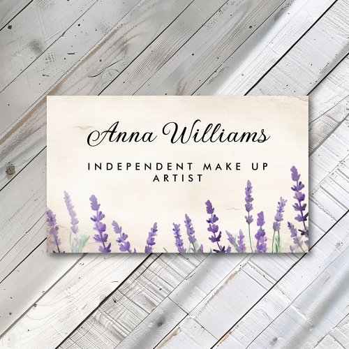 Lavender WatercolorMake Up Artist Business Card