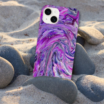 Lavender Wave Abstract Art Iphone Case by MegaCase at Zazzle