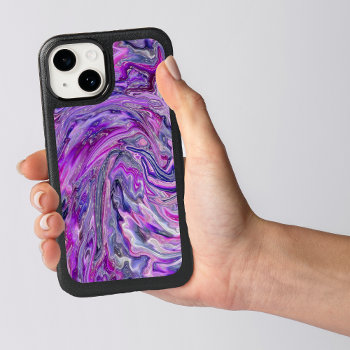 Lavender Wave Abstract Art Otterbox Iphone 14 Case by MegaCase at Zazzle