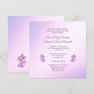 Lavender Wedding Bells Invitation