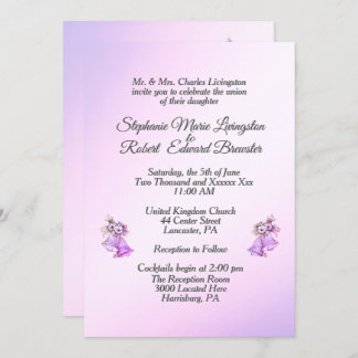 Lavender Wedding Bells Invitation
