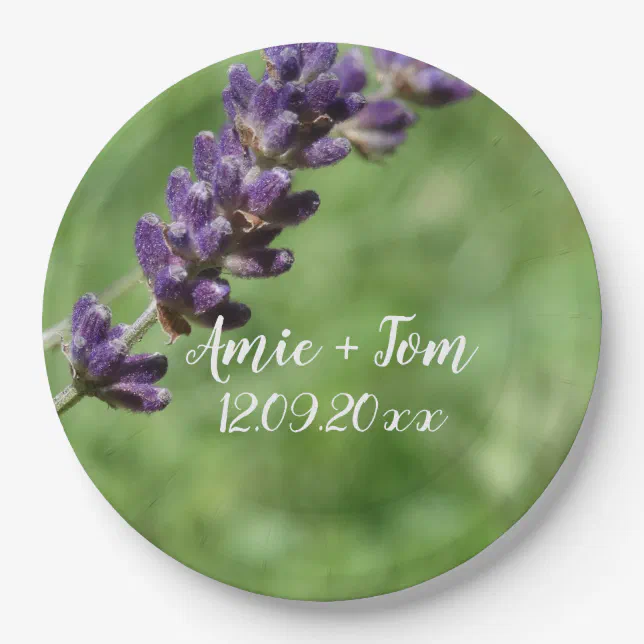 Lavender Wedding Custom paper plates Zazzle