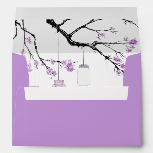 Lavender Wedding Envelope (Back (Bottom))