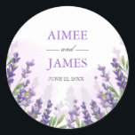 Lavender Wedding Envelope Seal Elegant Sticker<br><div class="desc">♥ Your stylish thank you sticker, cupcake Topper, favor tag or envelope seal! All details are HAND-DRAWN so you can be sure this design is one-of-a-kind. Lavender is said to bring good luck but it is also a symbol of love and devotion, making it a particularly meaningful flower to use...</div>
