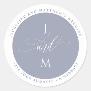 Lavender Wedding Envelope Seal or Favor Label