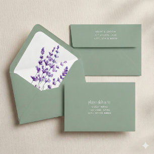 Lavender Wedding Envelopes