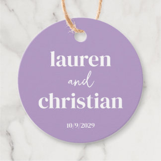 Lavender Wedding Favor Tags