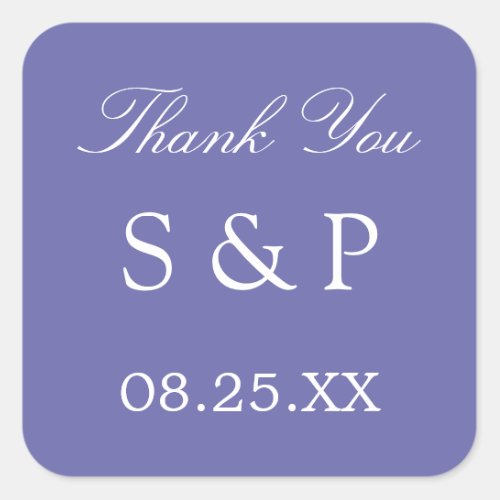 Lavender Wedding Favor Thank You Sticker