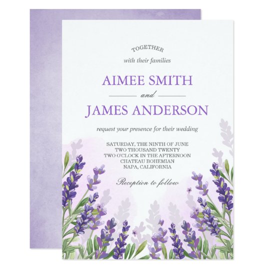 Lavender flower wedding invitations Idea