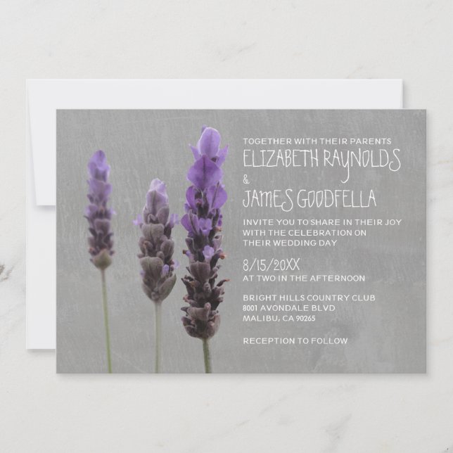 Lavender Wedding Invitations (Front)