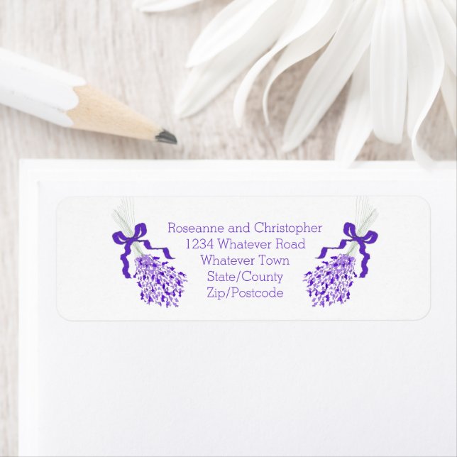 Lavender Wedding Label (Insitu)