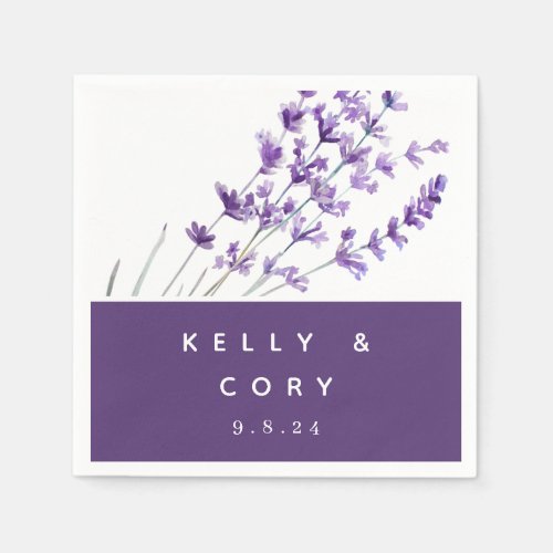 Lavender Wedding Paper Napkin