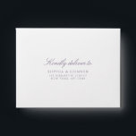 Lavender Wedding Pre-Printed Address RSVP Envelope<br><div class="desc">Elegant lavender pre-printed address RSVP envelope with custom text inside. For more advanced customization of this design,  please click the BLUE DESIGN TOOL BUTTON above!</div>