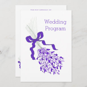 Lavender Wedding Program