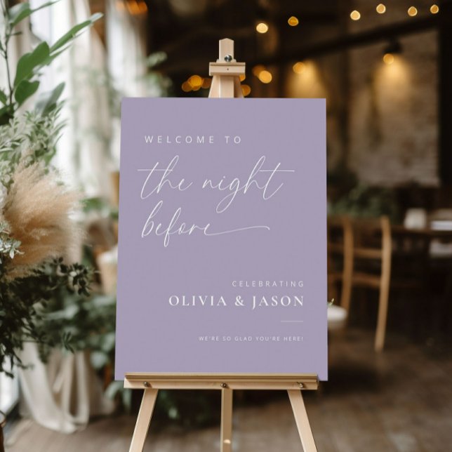 Lavender Wedding Rehearsal Dinner Welcome Sign (Creator Uploaded)