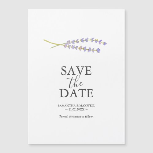 Lavender Wedding Save The Date Magnets