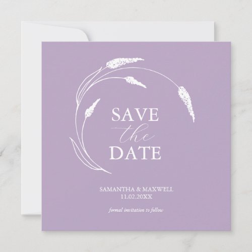 Lavender Wedding Save The Date Templates