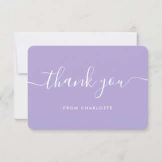 Lavender Wedding Shower Birthday Thank You Card