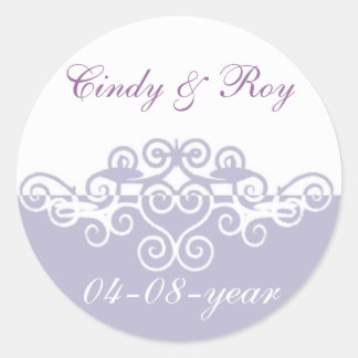 Lavender wedding stickers