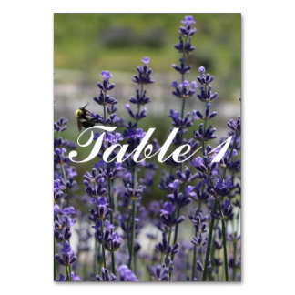Lavender Wedding Table Numbers