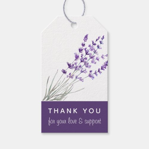 Lavender Wedding Thank You Gift Tags