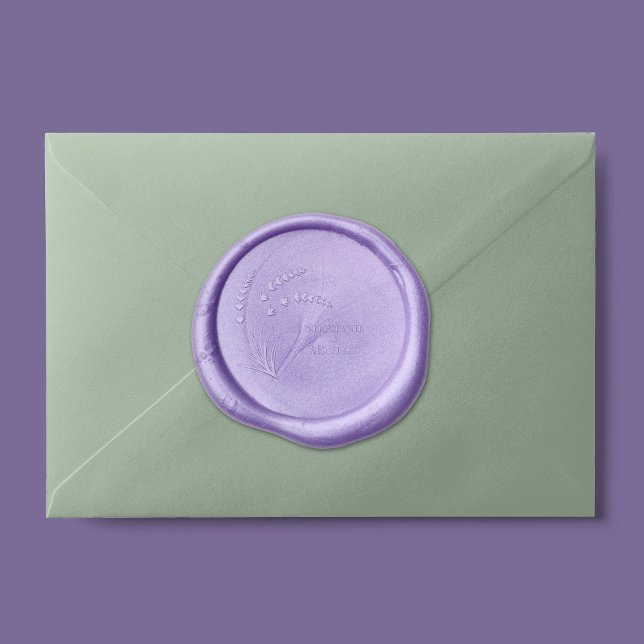Lavender Wedding Wax Seal Sticker (Lavender Wedding Wax Seal Sticker)