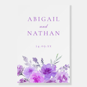 Lavender Wedding Welcome Ceremony Reception Sign