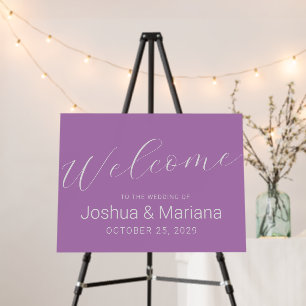 Lavender Wedding Welcome Sign