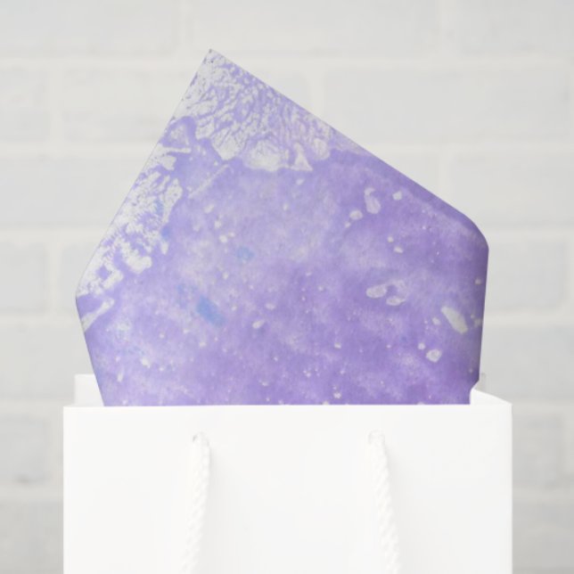 Lavender White and Blue Abstract Tissue Paper (Gift Bag)