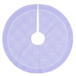 Lavender & White Boho Diamond Pattern Brushed Polyester Tree Skirt