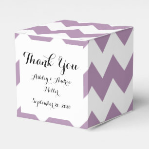 Lavender White Chevron Pattern Favor Boxes