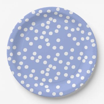 Lavender & White Confetti / Polkadots Paper Plate