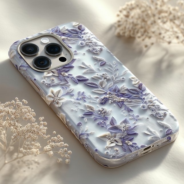 Lavender White Floral Botanical Pattern Case-Mate iPhone Case (Creator Uploaded)