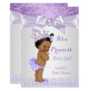 purple and silver baby shower invitations