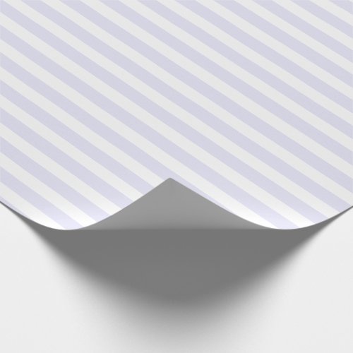 Lavender White Simple Horizontal Striped Wrapping Paper