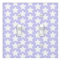 Lavender & White Stars Kids / Nursery  Light Switch Cover