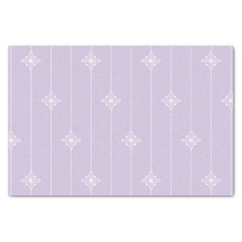Lavender  White Stripe Geometric Pattern Tissue Paper