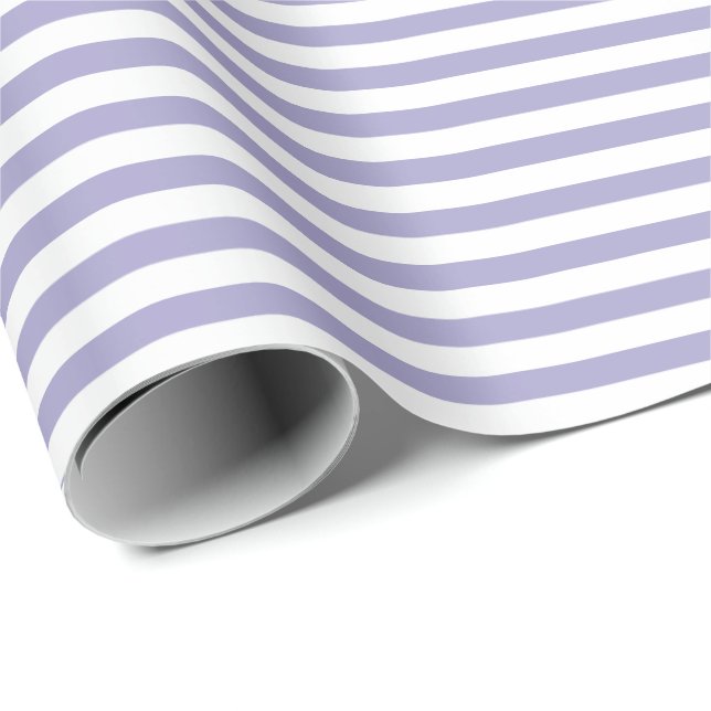 Lavender | White Stripe Wrapping Paper (Roll Corner)