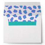 Lavender, White & Teal Zebra & Cheetah Skin Envelope