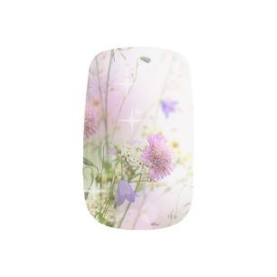 Lavender Wild Flowers Minx Nail Wraps