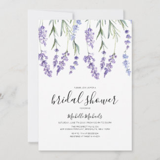 Lavender Wildflower Bridal Shower Invitation