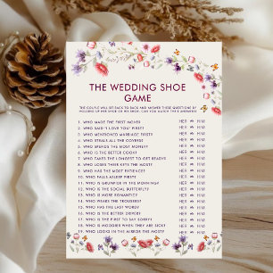 Lavender Wildflower Bridal Shower Shoe Game